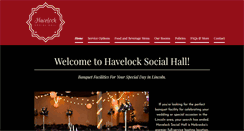 Desktop Screenshot of havelocksocialhall.com