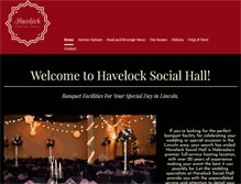 Tablet Screenshot of havelocksocialhall.com